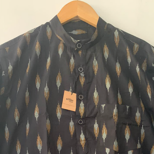 Kartikeya Jaipur Ikat Print Cotton Short Kurta