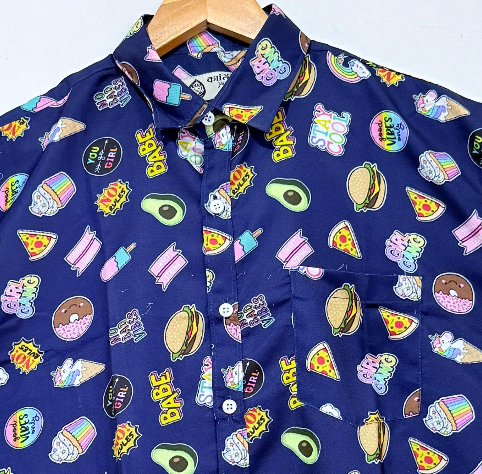 Babe Cotton Blend Casualwear Shirt For Men