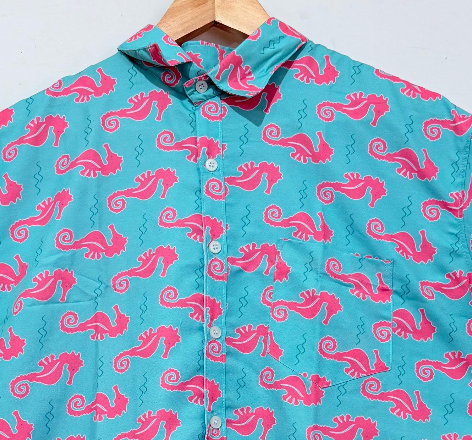 Quirky Print Cotton Blend Casual Shirt For Men