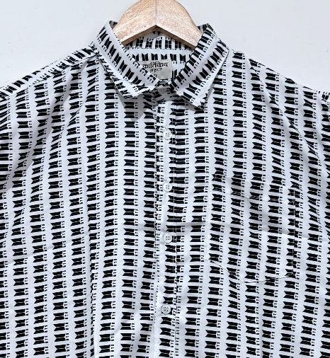 Quirky Print Cotton Blend Casual Shirt For Men