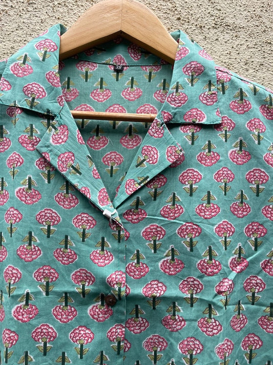 Batik Print Half Sleeve Cotton Shirt for Women