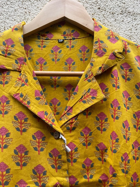 Batik Print Half Sleeve Cotton Shirt for Women