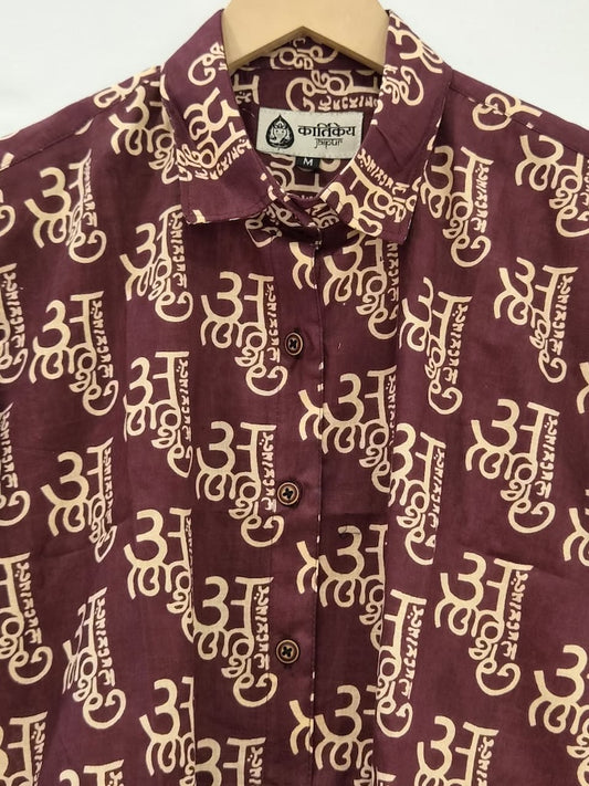 अक्षरमाला Cotton Half Sleeve Shirt for Women