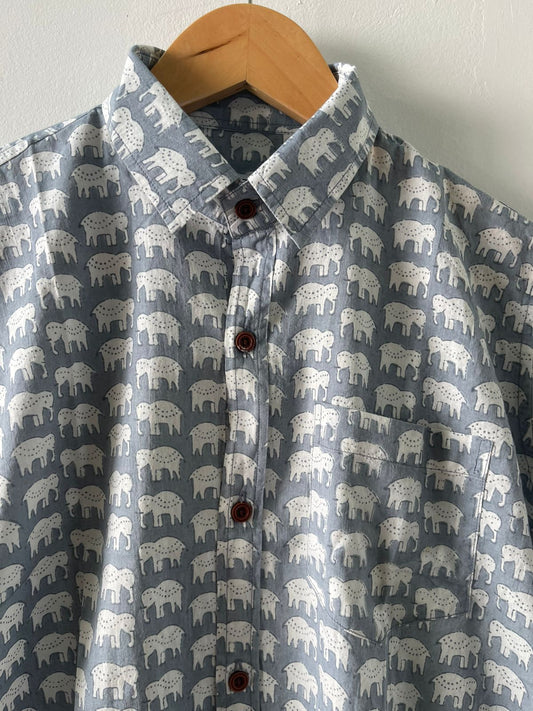 Stylish Kids Printed Cotton Shirt - Kartikeya Jaipur- Oversized