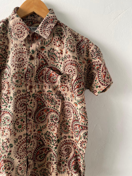 Premium Kalamkari Vintage Shirt for kids- Oversized