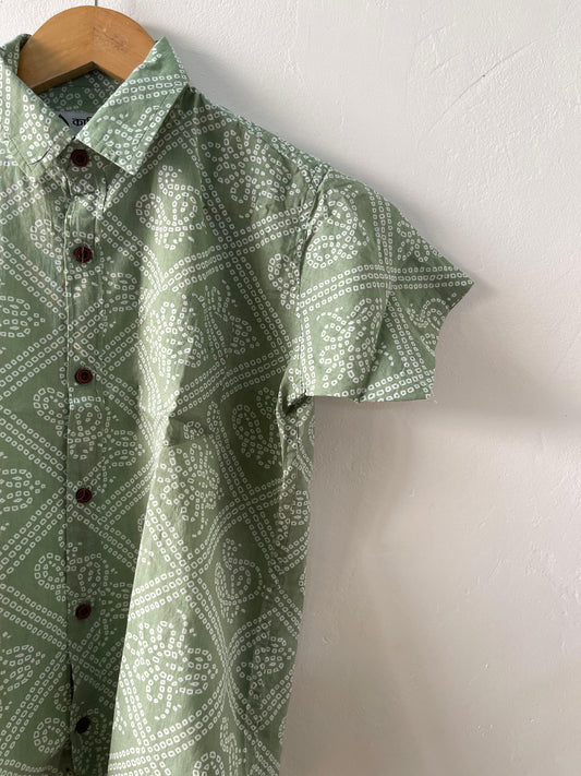 Vibrant Kids' Half-Sleeve Quirky Shirt- Oversized