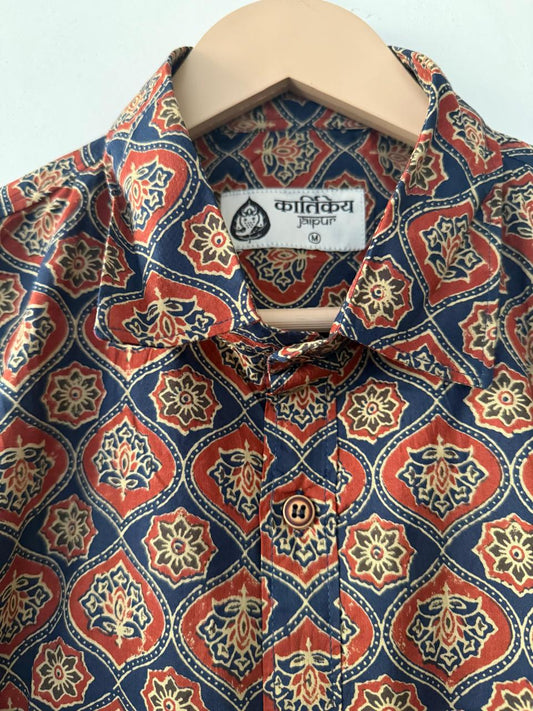 Festive Edit Men's Half Sleeves Cotton Shirt