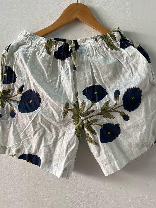Floral Print Men's Cotton Shorts