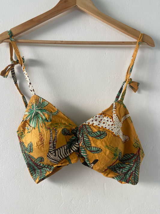 Cotton Padded Lace Bralette