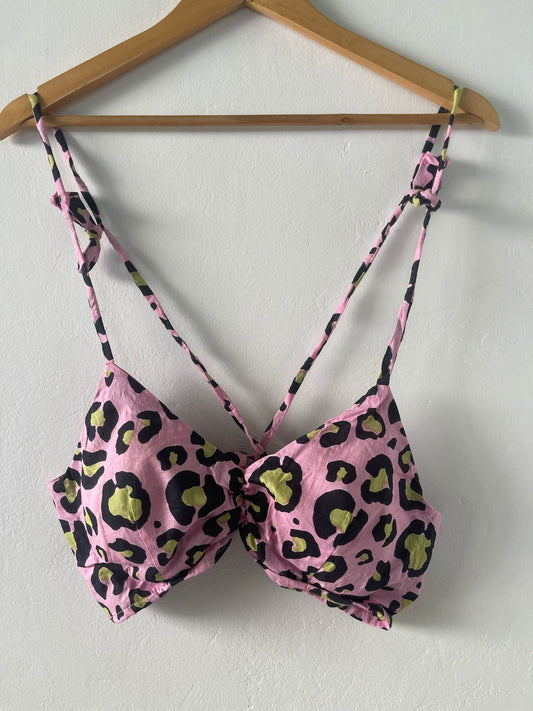 Cotton Padded Lace Bralette