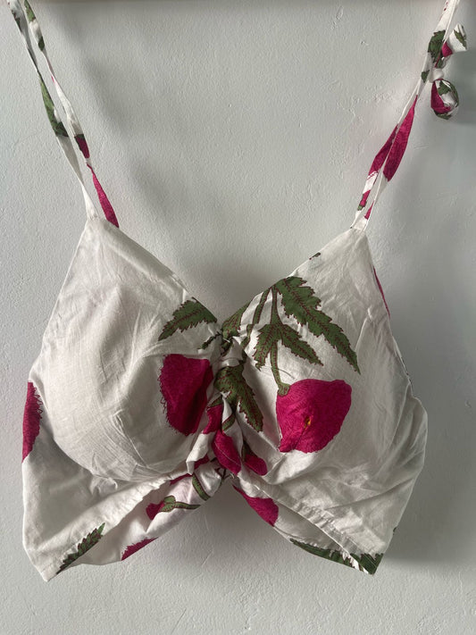 Cotton Padded Lace Bralette