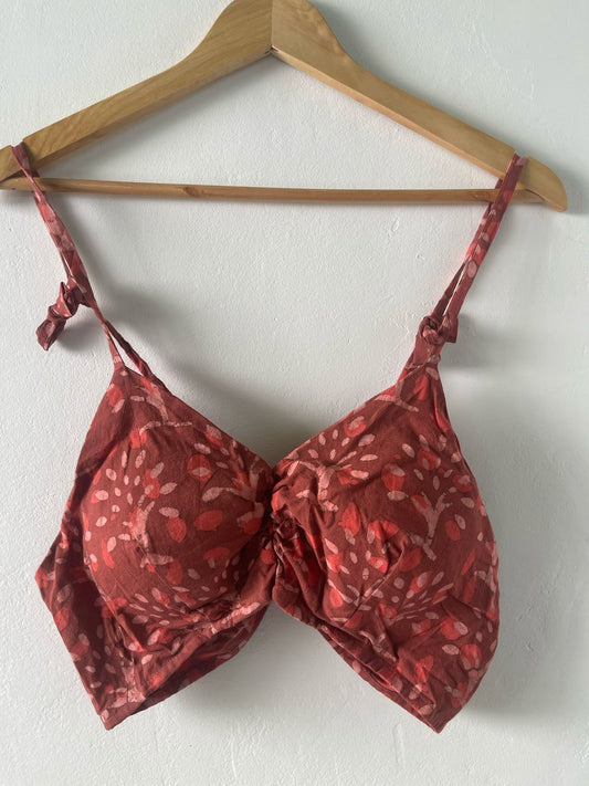 Cotton Padded Lace Bralette