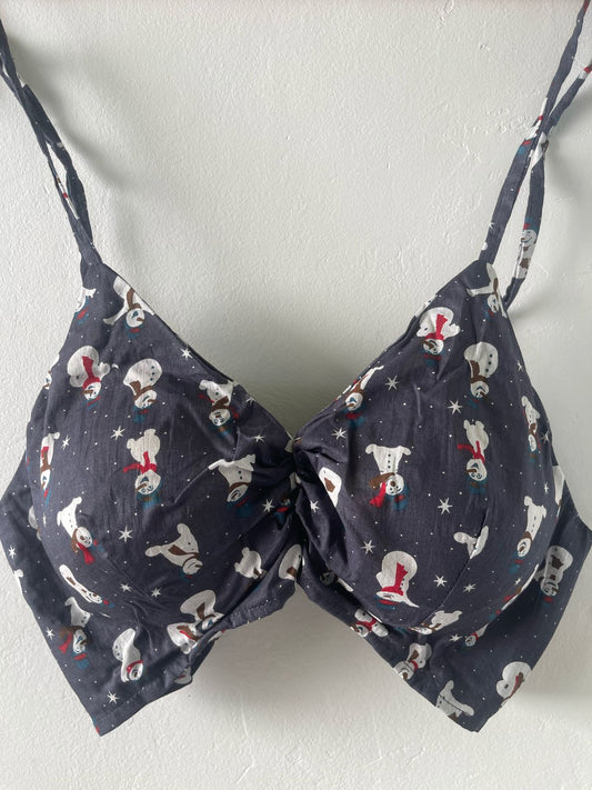 Cotton Padded Lace Bralette