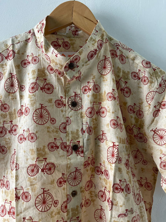 Kartikeya Jaipur Block Printed Bicycle Shirt
