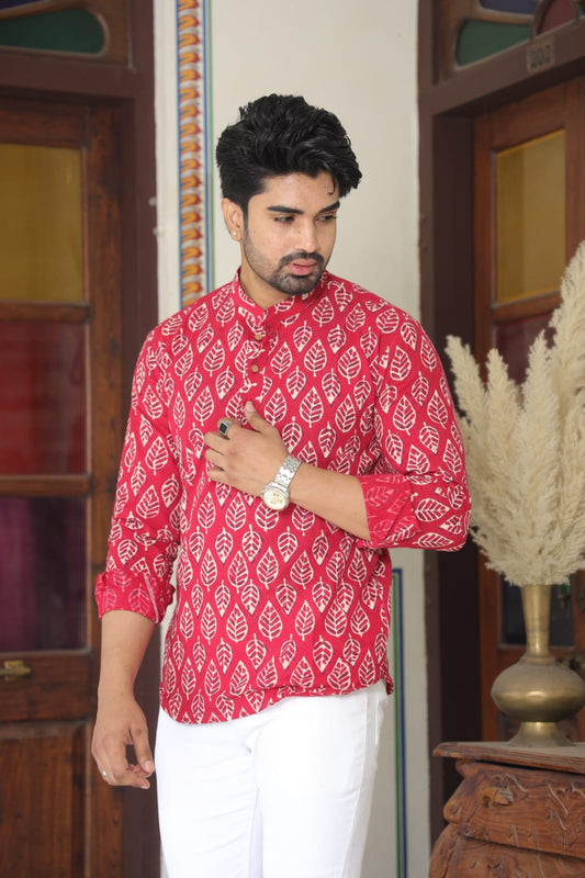 Handblock Cotton Printed Short Kurta