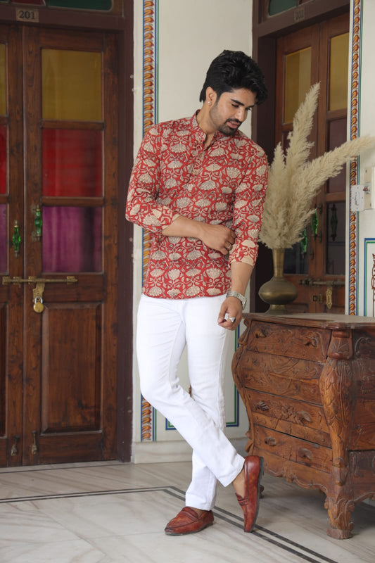 Handblock Cotton Printed Short Kurta