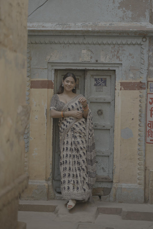 Handblock Cotton Printed Sarees LRS X Tanya Desai