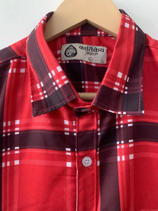 Printed Cotton Blended Shirt For Men