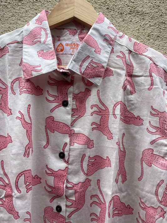 Jungle Print Full Sleeve Cotton Shirt for Womens