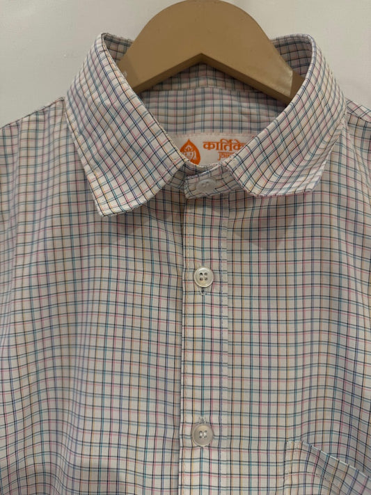 Mens Mini Checkered Every Day Wear Premium Cotton Shirt