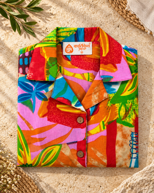 Designer Crop Shirt for Women By Kartikeya Jaipur