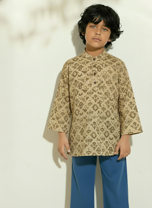 Organic Cotton Short Kurta For Boys