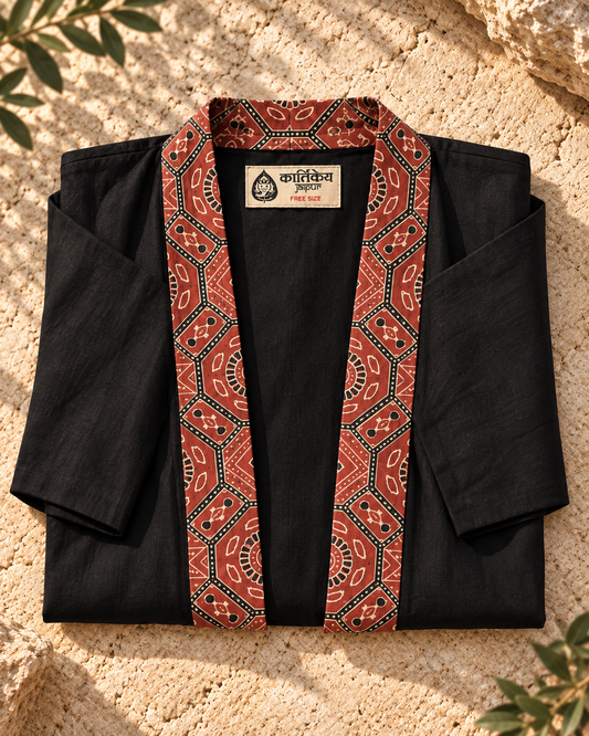 Handcrafted Cotton Short Kimono for Women
