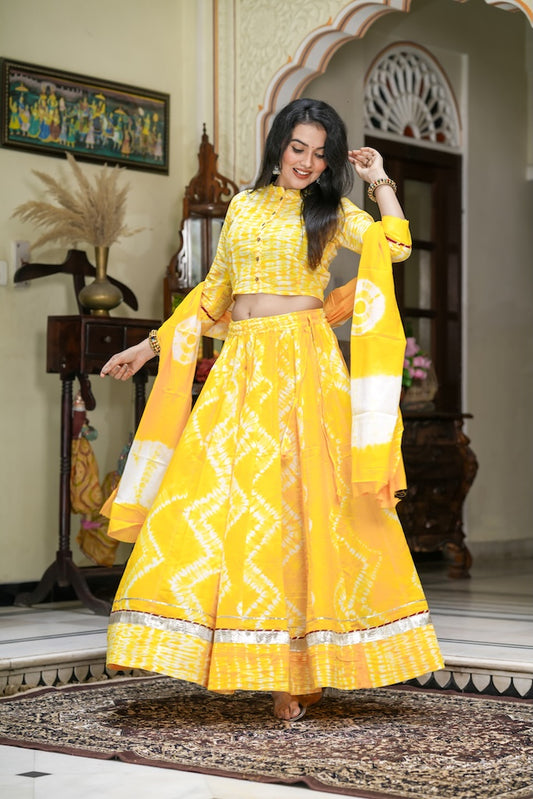 Hand Block Printed Rajasthani Lehenga