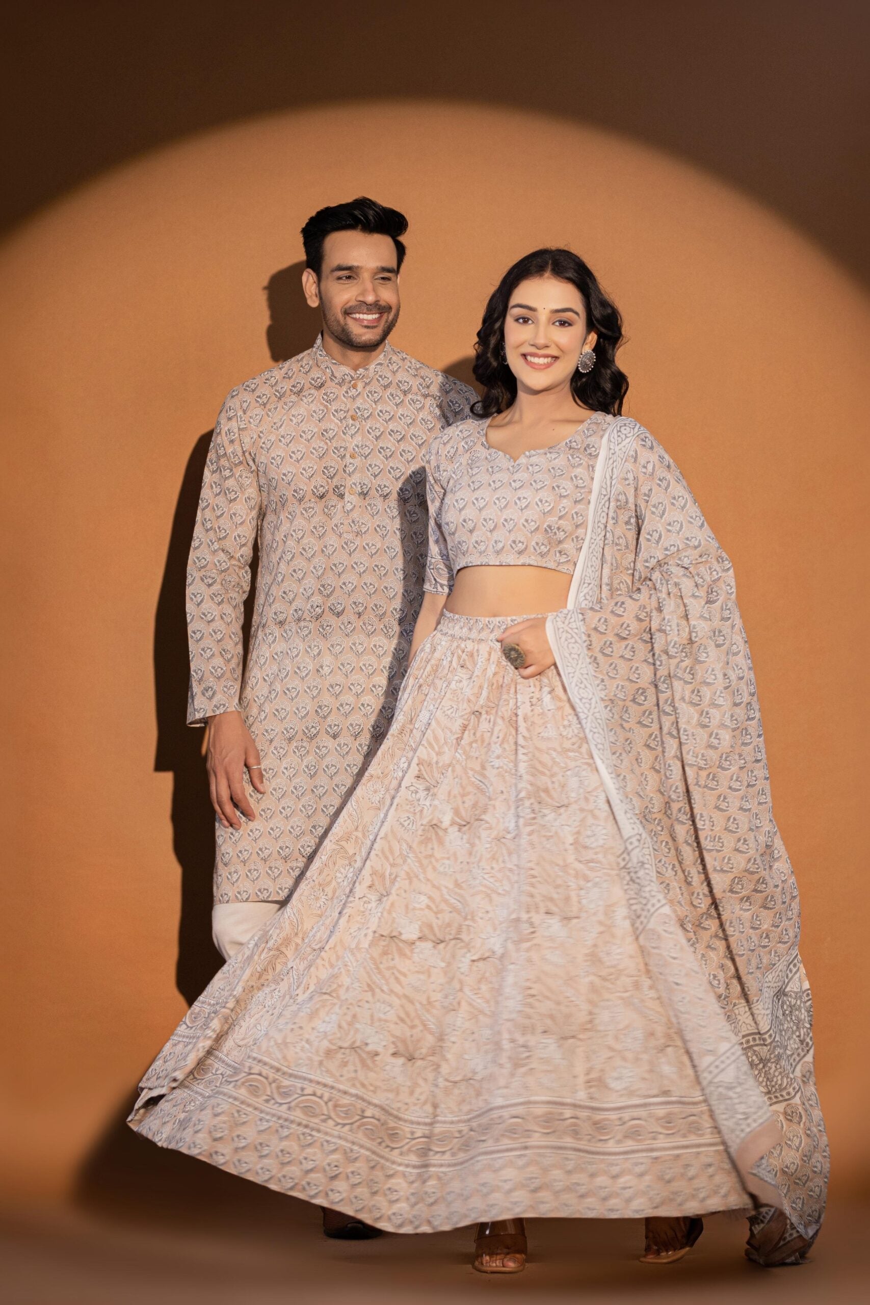 Couple Matching Dress Chaniya Choli Kurta Payjama