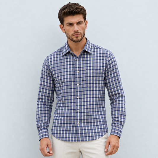 Mens Broad Checks Every Day Wear Premium Cotton Shirt