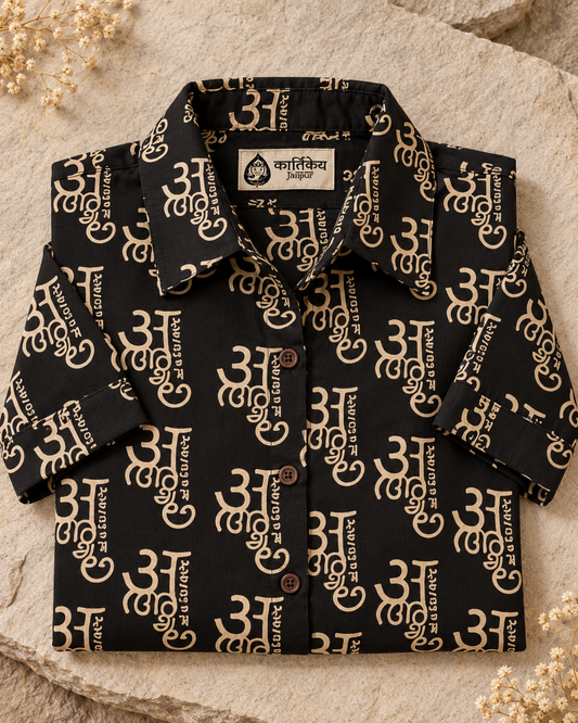 अक्षरमाला Cotton Half Sleeve Shirt for Women