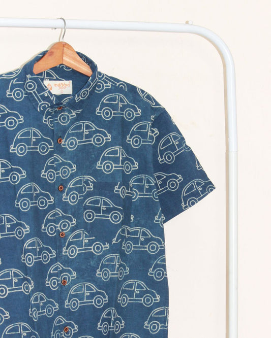 Toy Car Print Half Sleeve Shirt Men