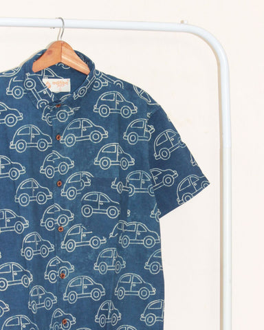 Toy Car Print Half Sleeve Shirt Men