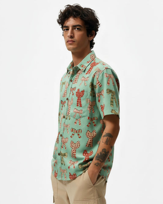 Holiday Christmas Shirt for men - Cyan