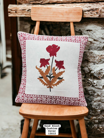 Hand Block Printed 100% Pure Cotton Cushion Covers