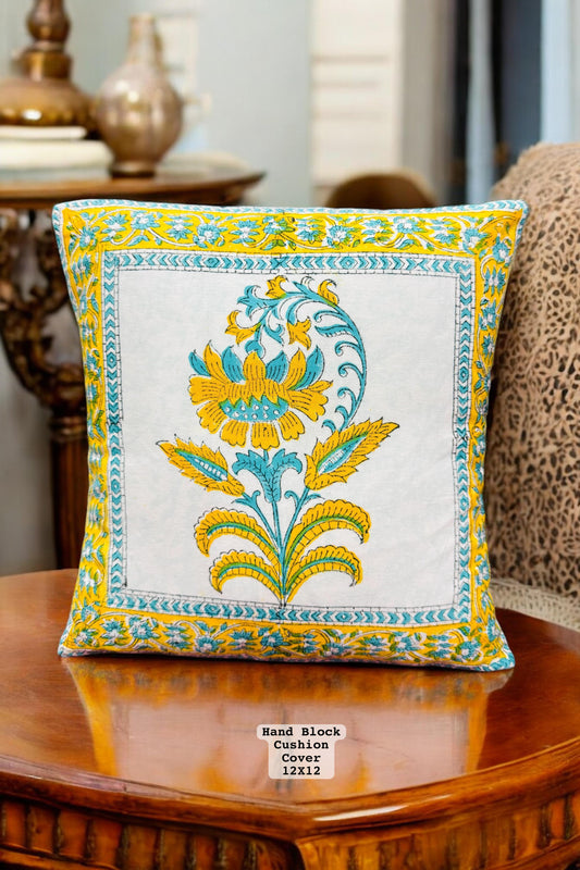 Hand Block Printed 100% Pure Cotton Cushion Covers