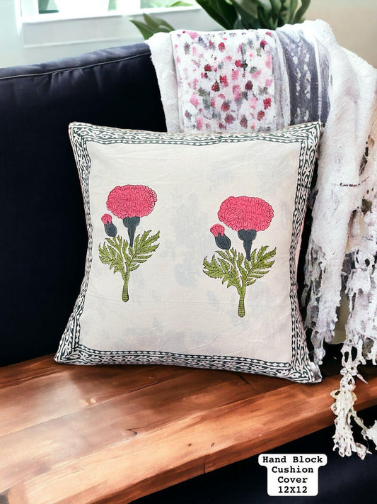 Hand Block Printed 100% Pure Cotton Cushion Covers