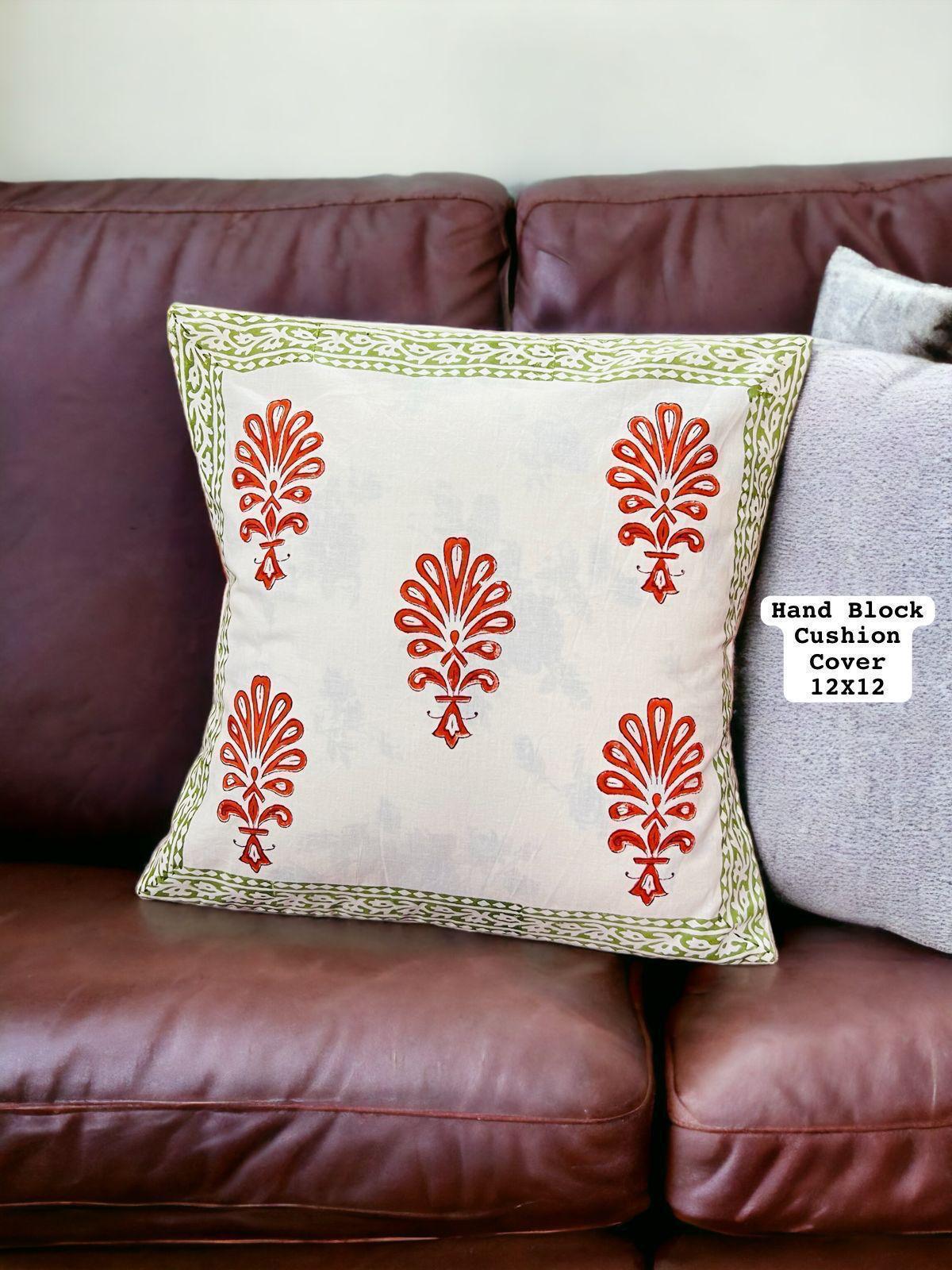 Hand Block Printed 100% Pure Cotton Cushion Covers