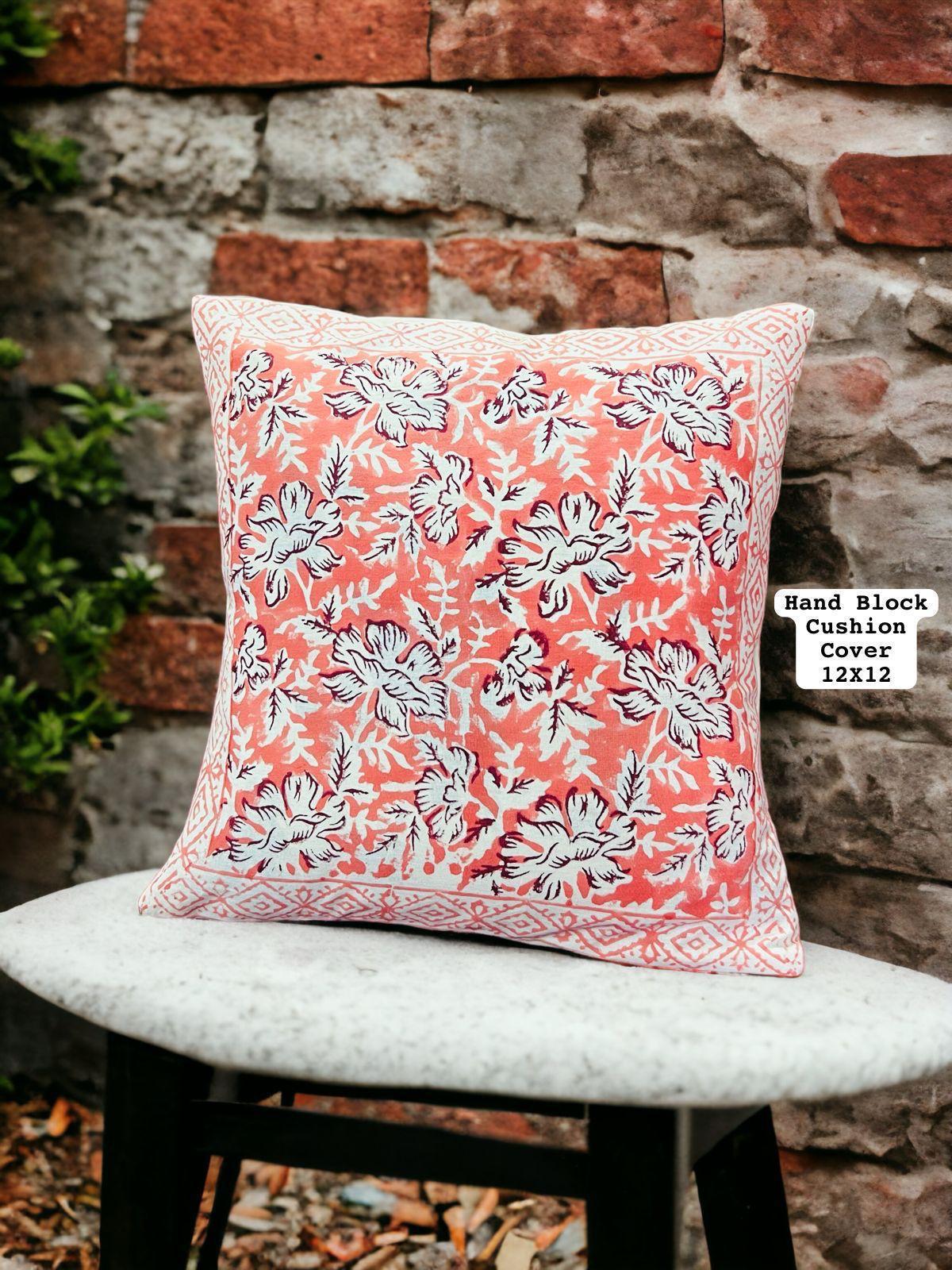 Hand Block Printed 100% Pure Cotton Cushion Covers
