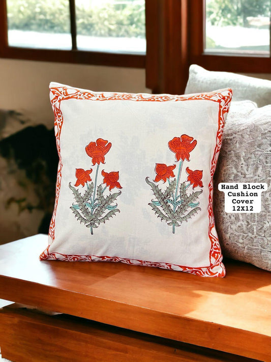 Hand Block Printed 100% Pure Cotton Cushion Covers