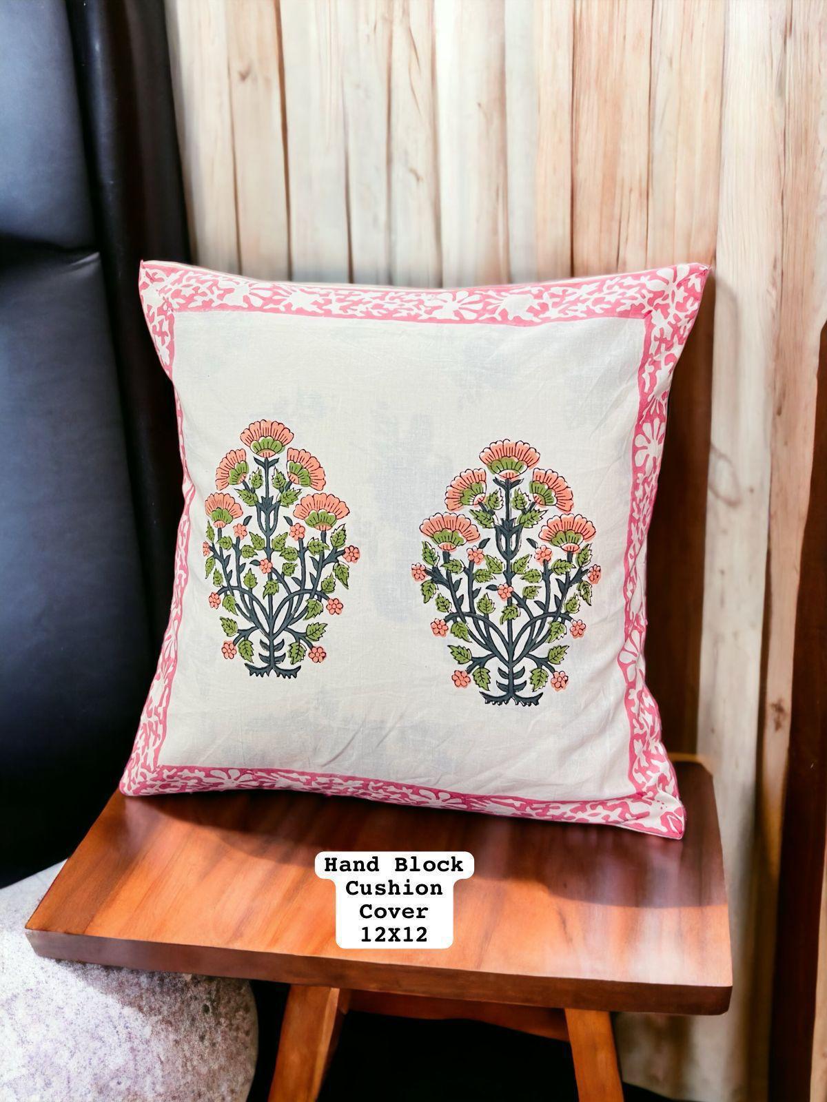 Hand Block Printed 100% Pure Cotton Cushion Covers