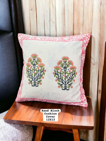 Hand Block Printed 100% Pure Cotton Cushion Covers