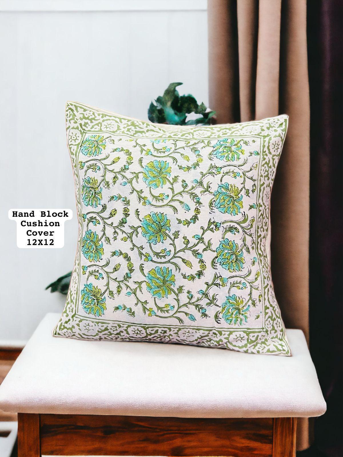 Hand Block Printed 100% Pure Cotton Cushion Covers