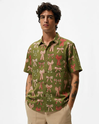 Holiday Christmas Shirt for men - Olive