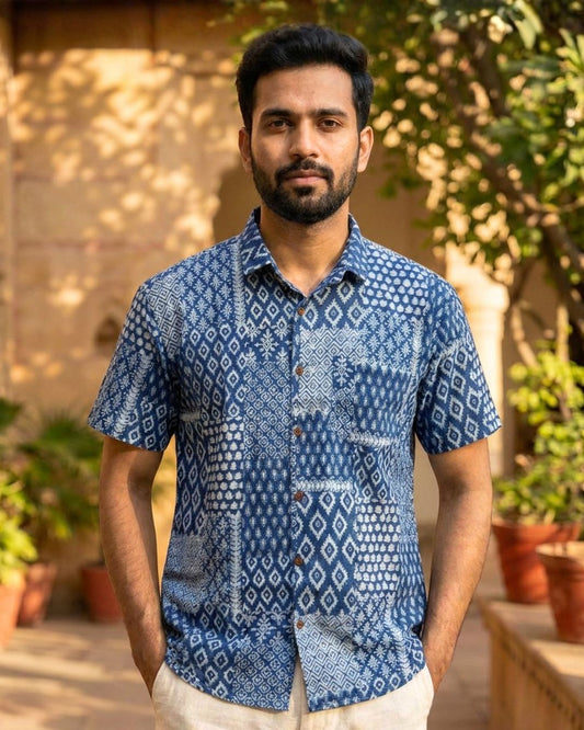 Artist Edit Indigo Print Shirt