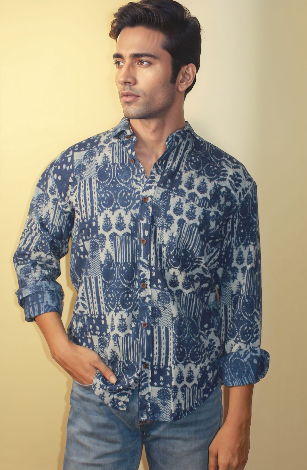 indigo-print-shirt