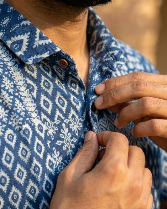 Artist Edit Indigo Print Shirt