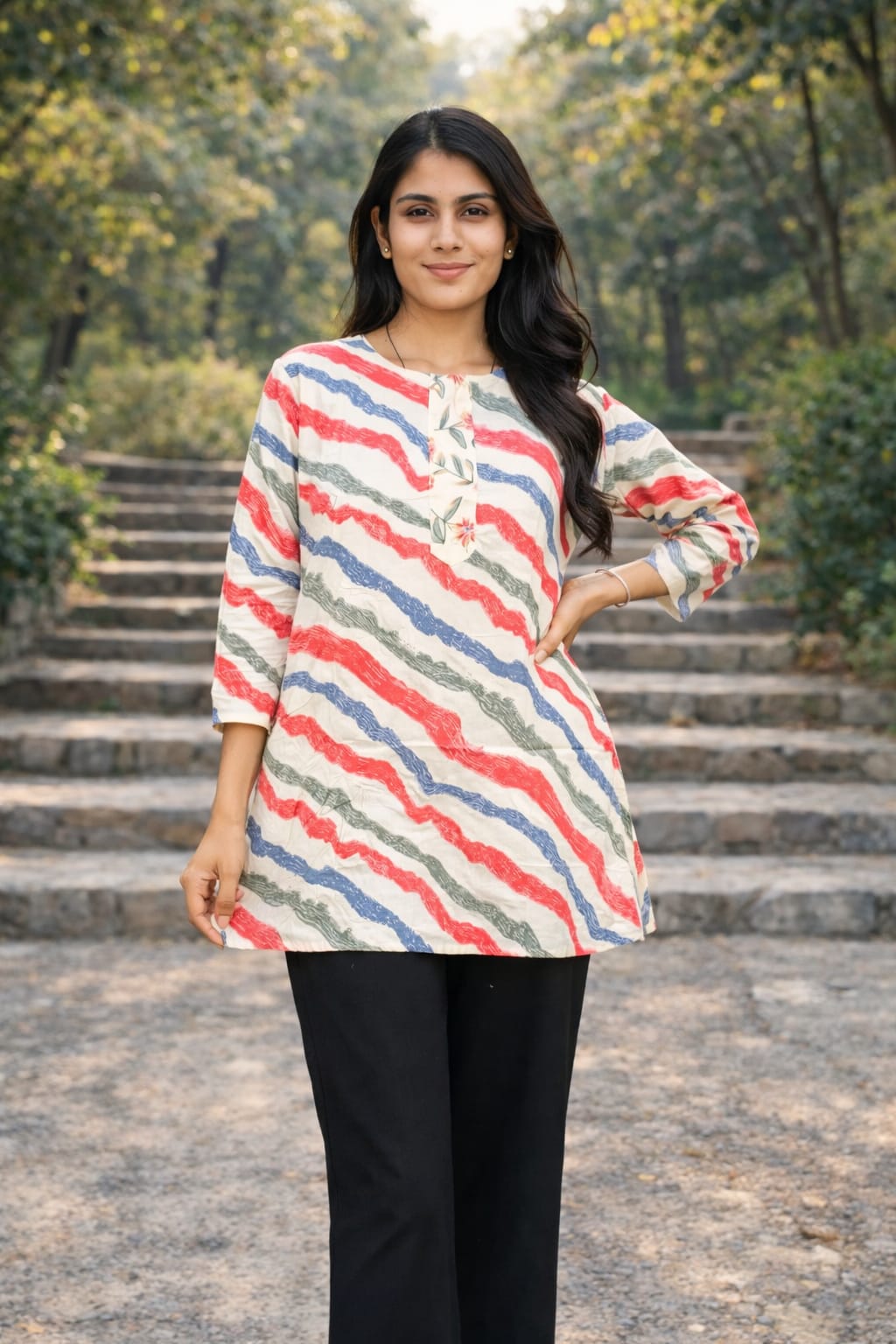 Bagru Block Printed Cotton Short Kurti