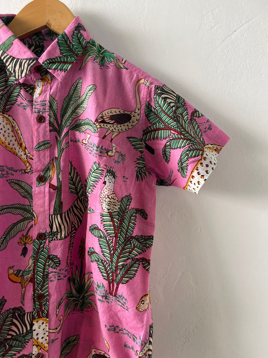 Jungle Print Vintage Shirt for Kids