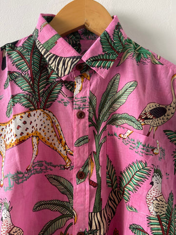 Jungle Print Vintage Shirt for Kids